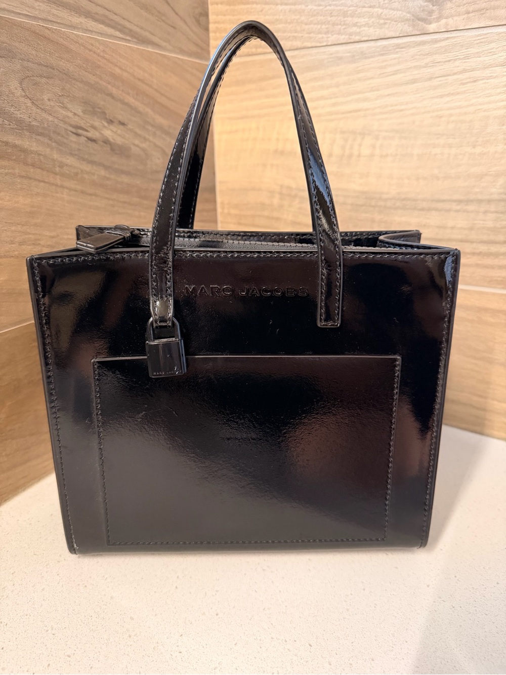 Marc Jacobs Black Patent Leather Mini Satchel